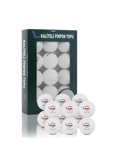 12 Adet 3 Yıldız Kutulu 40+ Gazlı Pinpon Topu Turuncu Masa Tenisi Topu Pingpong Topu Beyaz