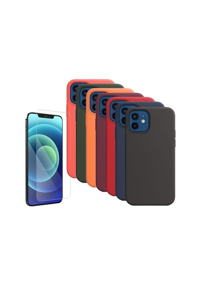 Apple Uyumlu  iPhone 12 Mini 5.4 Kilif Içi Kadife Silikon Lansman Tam Kor 513103463