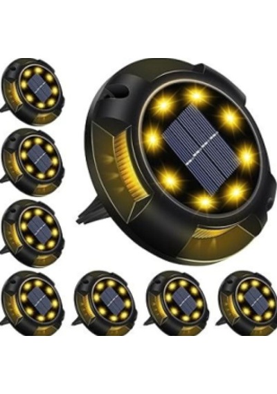 Solar Güneş Panelli Led Bahçe Ledi 8 Li Set