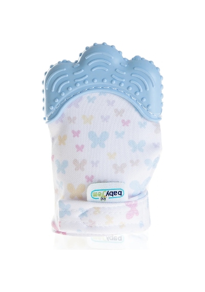 Babyjem Bebek Diş Kaşıyıcı Eldiveni Kelebek Mavi