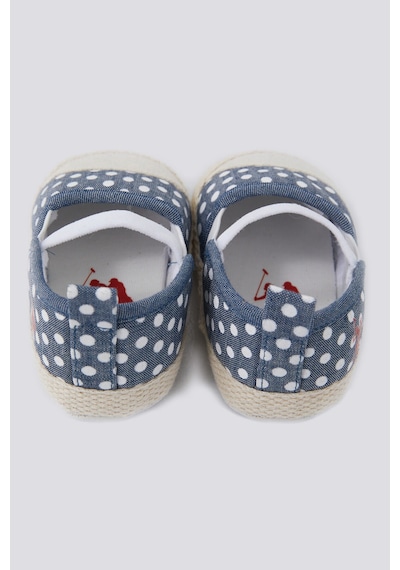 U.S. Polo Assn. U.s. Polo Assn Striped Drawstring Puantiyeli Kız Bebek Ayakkabı 5274-33871 Beyaz - Lacivert
