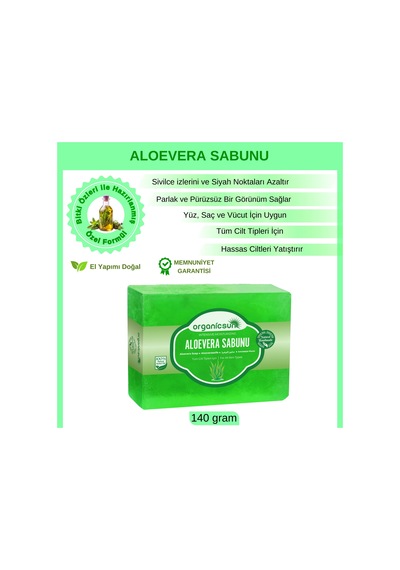 Organicsun Doğal Aloe Vera Sabunu 140 G