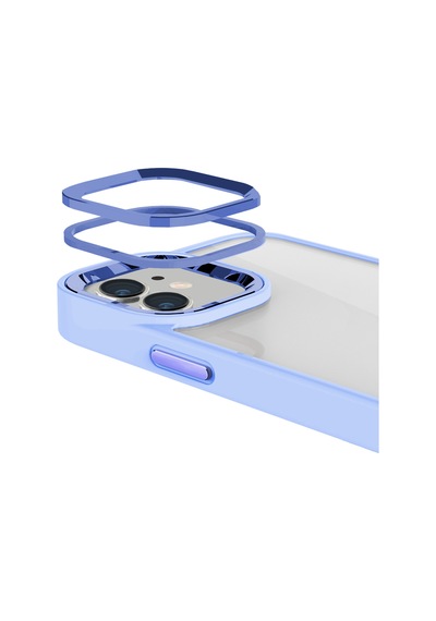 Buff Apple Uyumlu iPhone 11 New Air Bumper Kılıf Lila