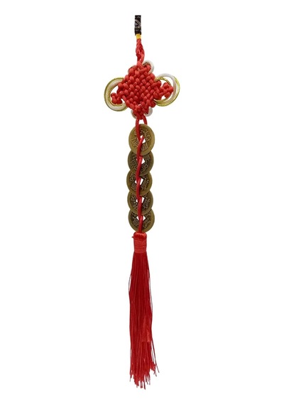 Çin Feng Shui Şans Ve Bereket Düğüm Beşli Para 35 Cm