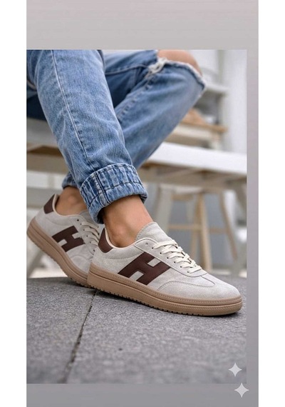 Mcdark Kadın Bej Taba Süet Sneaker Ayakkabı Bej - Taba