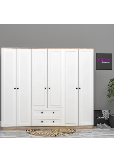 6 Kapılı Özel Yapım Gardrop Mdf Sis Gri 6 Kapılı Özel Yapım Gardrop Mdf Sis Gri
