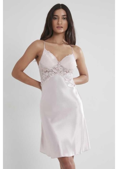 Pierre Cardin Sütyen Kaplı Sabahlık Gecelik Set 4050 Pudra Pudra