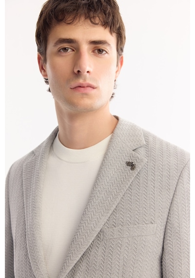 Avva Erkek Gri Mono Yaka Bi-stretch Hafif Dokulu Blazer Comfort Slim Fit Ceket A52y4003 Avva Erkek Gri Mono Yaka Bi-stretch Hafif Dokulu Blazer Comfort Slim Fit Ceket A52y4003
