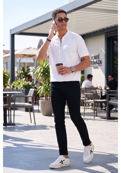 Buratti Erkek Polo Yaka T Shirt 5902434 Ekru Ekru