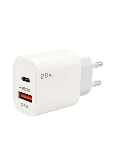 20w Usb A + Type C Girişli Şarj Adaptörü