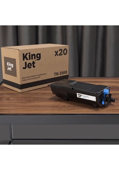 Kingjet Kyocera Uyumlu Tk-3160 Standart Kapasiteli 20'li Paket Çipli Uyumlu  Toner Ecosys M3645dn