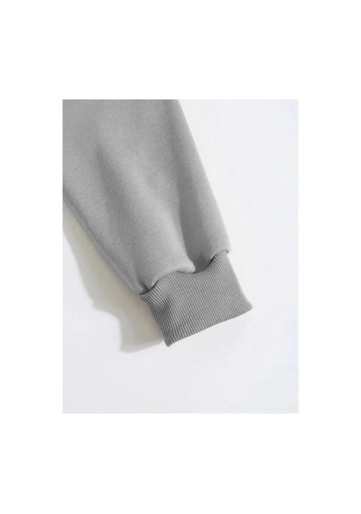 Veraura Lifestyle Erkek Düz Kapüşonlu Sweat - Boyalı Gri