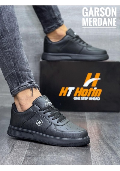 Ht Hotin Günlük Çok Rahat Ultra Hafif Unisex Spor Ayakkabı Siyah - Siyah