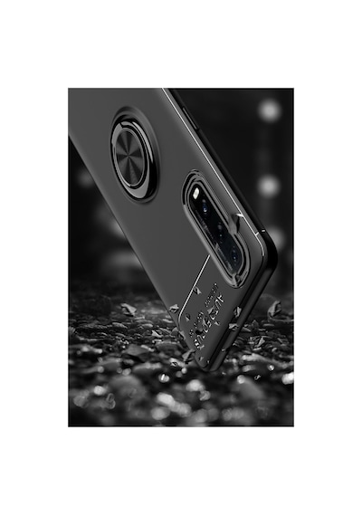 Oppo Find X2 Uyumlu Kılıf Range Yüzüklü Silikon - Mavi