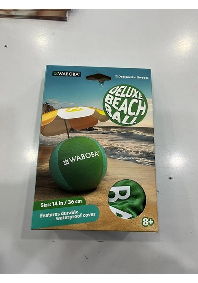Waboba Deluxe Beach Ball, 35.6 Cm Çap, Şişirilebilir, Dayanıklı Polyester Kılıf, Havuz Ve Plaj Topu