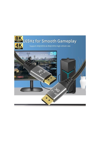 Ultra Hd 8k Displayport Kablosu 1.4, Display Port Kablosu 8k60hz 3m