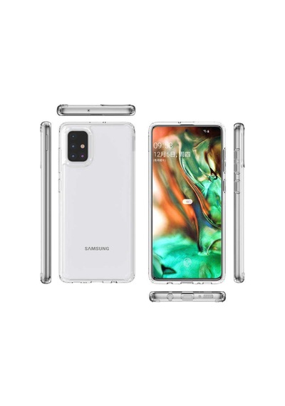 Galaxy A71 Kılıf Zore Coss Şeffaf Sert Silikon Kılıf Renksiz