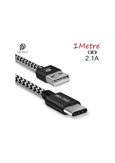 Dux Ducıs Usb Type C Kopmaz Yırtılmaz Usb Kablo Hızlı Şarj 1 Metre- 5775 Standart