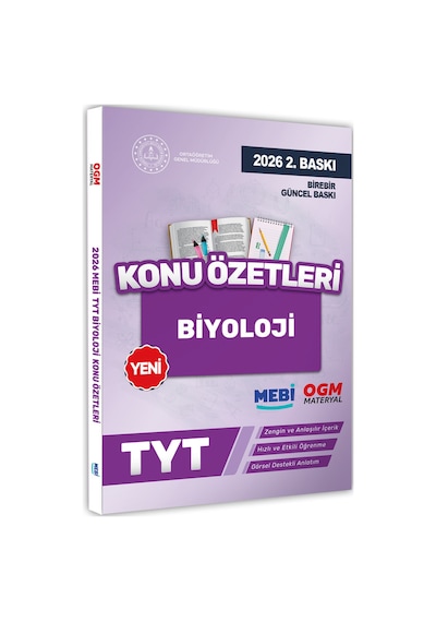 2026 YKS-TYT Mebi-ogm Biyoloji Pratik Konu Özet Kitabı Renkli A4 Boyut Görsel Destekli Baskı Ücreti