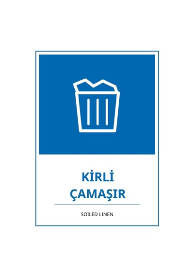 Hastane Kirli Çamaşır Pvc Isg Levha 50x70cm