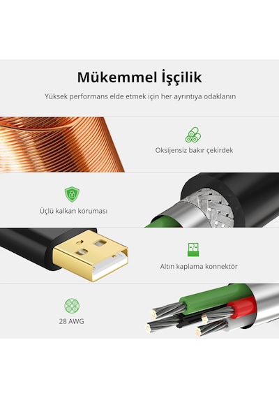 Ugreen Usb 2.0 Uzatma Kablosu İle Aktif Wi-fi Amplifikatör, 5 M, 10319