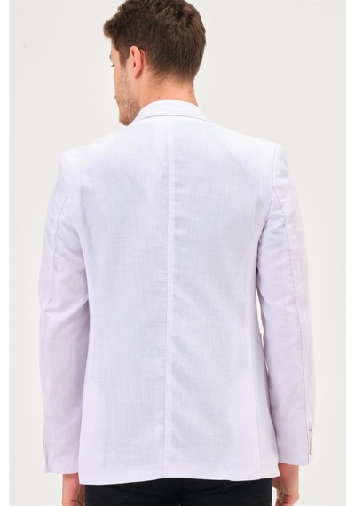 C9059 Dewberry Erkek Ceket-kar Beyaz