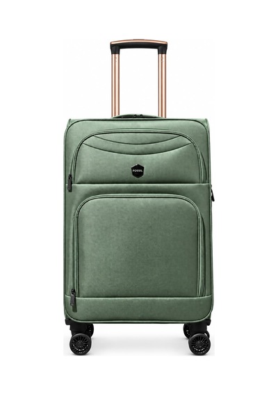 Fossil Unisex Kumaş Büyük Boy Ultra Hafif Şifreli Körüklü Kendi Etrafında Dönebilen Valiz 010-01 Yeşil