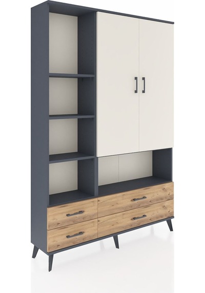 Arges Dolap 8 Raflı 4 Çekmeceli 2 Kapaklı 132x30x195 Antrasit-aytaşı/çam Aytası/atlas Çam Arges Dolap 8 Raflı 4 Çekmeceli 2 Kapaklı 132x30x195 Antrasit-aytaşı/çam Aytası/atlas Çam