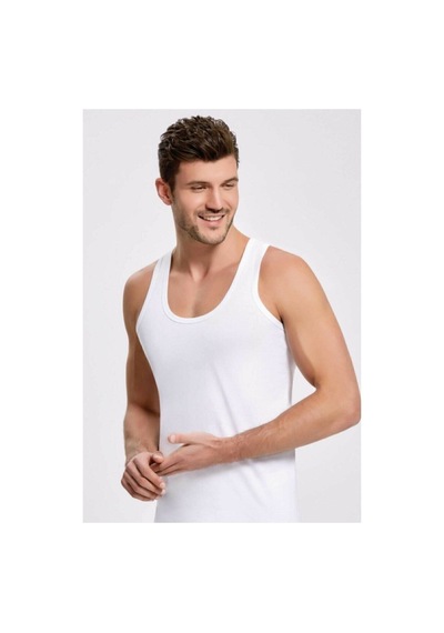 İlke Erkek Beyaz 6'lı Paket %100 Pamuk Atlet Elf568ılke101ccm6