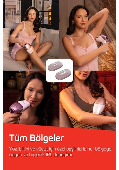 Arzum AR5178 Sateen Touch Şarjlı Ipl Tüy Alma Sistemi, Otomatik Mod, Cilt Rengi Sensörlü, Beyaz