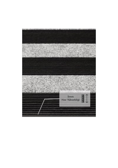 Ps035a Gri Kaymaz Taban Nem Alıcı Toz Alıcı Kapı Önü Paspası Uv Dayanıklı 45x70 Cm