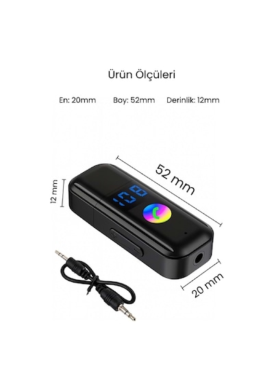 Concord Bt-16 2in1 Bluetooth Alıcı Usb-aux Kablo Ses Kontrol Ekran Araç İçi Handsfree Ve Müzik