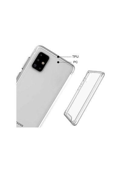Galaxy A51 Kenarlari Silikon Yüzeyi Sert Seffaf Gard Kilif 566410460