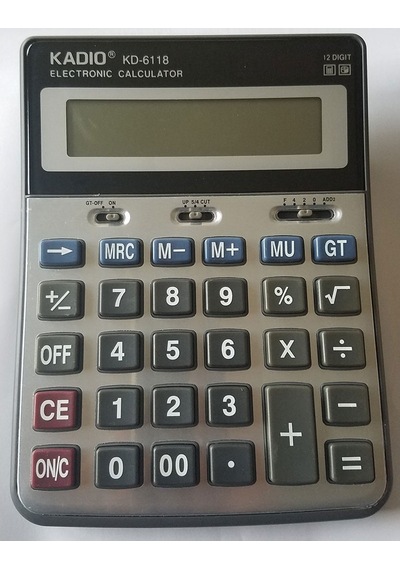 Kadio KD-6118 Büyük Boy 12 Hane Hesap Makinesi