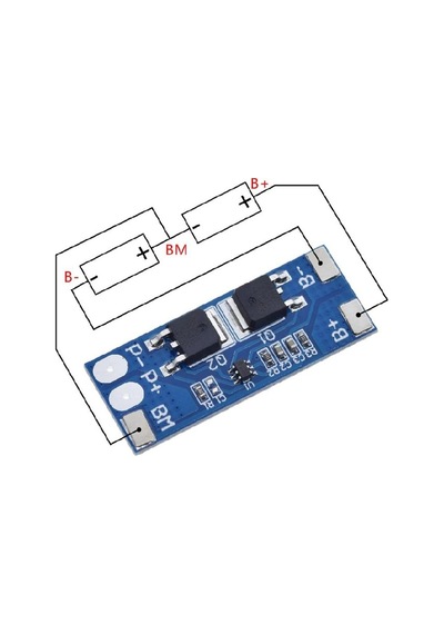 2s 8a 7.4v Bms Pil Koruma Balans Kartı 18650 Lityum Li-ion Batary