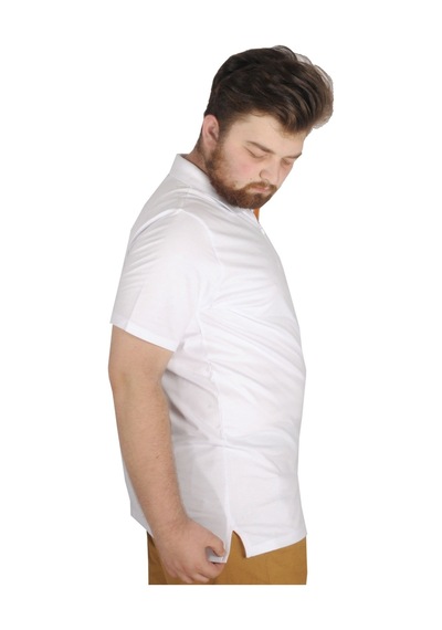 Mode Xl T-Shirt Polo Likralı Fermuarlı Yaka 21029 001