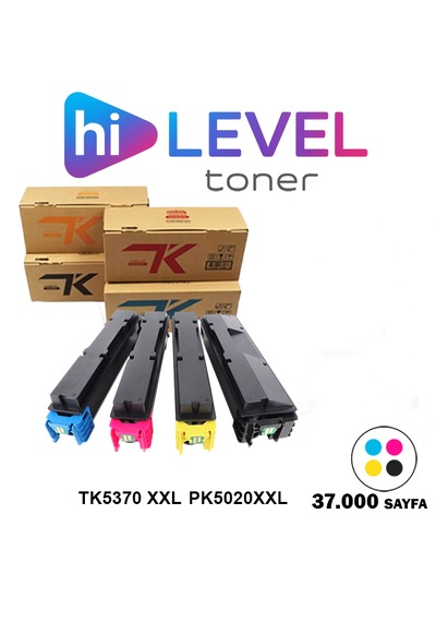 Ht-pk5020h/tk5370x-set, Hilevel Toner Utax Kyocera 37k Sayfa C3567 4renk Cmyk Yüksek Kapasite Muadil Toner