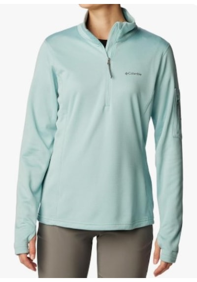 Columbia Kadın Park View Izgara Fleece Yarım Zip Mavi