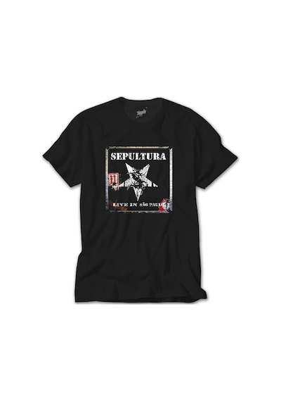 Sepultura Live İn Sao Paulo Siyah Tişört Siyah