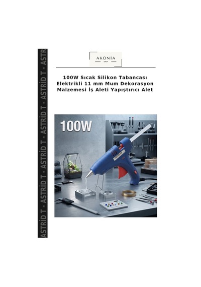 100w Sıcak Silikon Tabancası Elektrikli 11 Mm Mum Dekorasyon Malzemesi İş Aleti Yapıştırıcı Alet