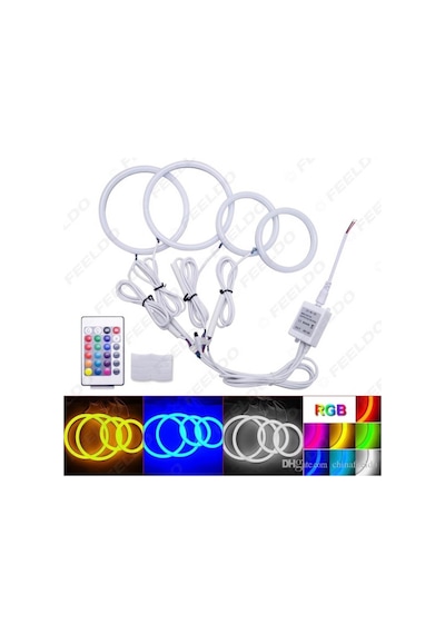 Universal Yuvarlak Angel Rgb 2'li Set 88 MM