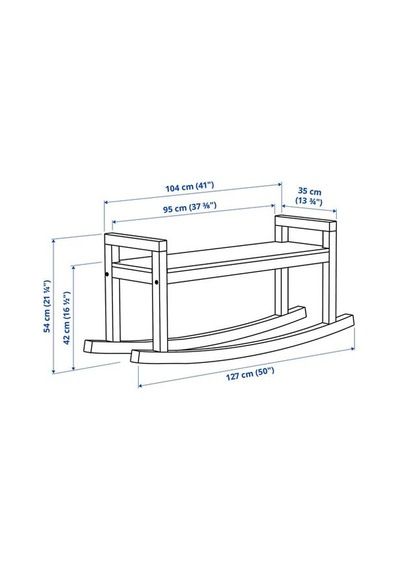 Ikea Ps 2026 Bank, Çam-şeffaf Lake, 127 Cm