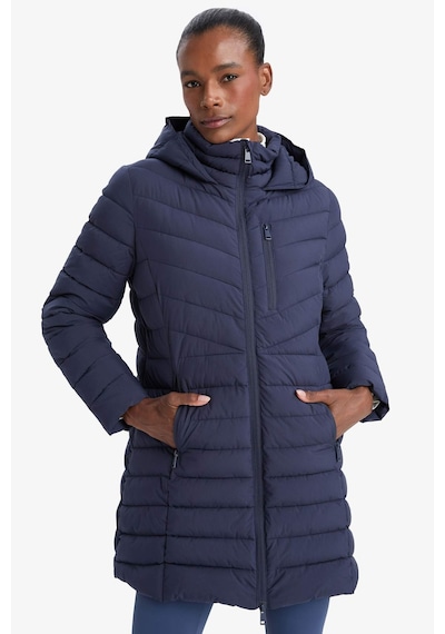 Defacto Defactofit Su İtici Regular Fit Kapüşonlu Şişme Parka Mont C6035ax25wnnv251 Lacivert-nv251