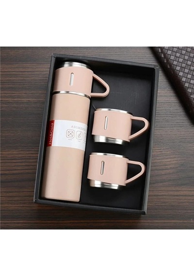 Vacuum Flask Set Üç Bardaklı Termos Seti