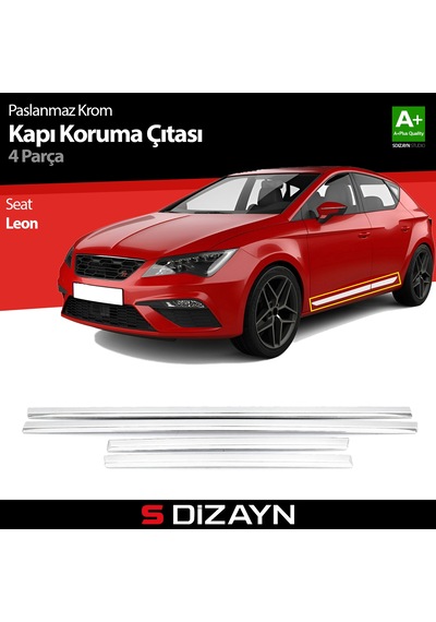 S-Dizayn Seat Leon 2013 Üzeri Kapı Koruma Çıtası Krom