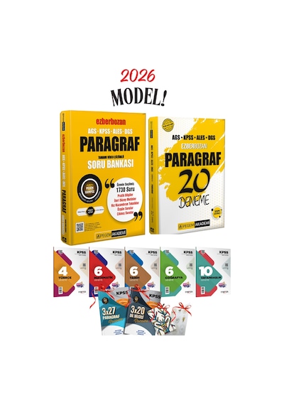 2026 Kpss Gygk Pegem Ezberbozan Paragraf Soru Bankası Ve Paragraf 20 Deneme + 5 Branş Deneme Seti