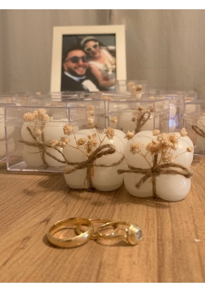 Bernami Vazo Pinterest Düğün Nikah Nişan Kına Hediyelik Süslü Bubble Mum 25 Adet Diğer