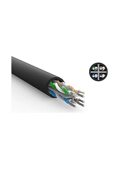 Cat6 Ethernet Kablosu, 3 Metre, Siyah