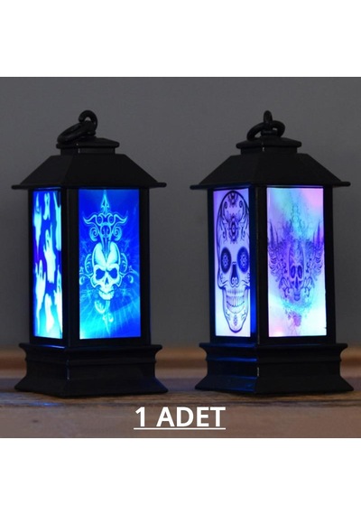 Halloween Korku Işığı Pilli Led Fener, 15cm X 5cm X 1 Adet 0-99