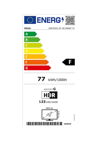 Regal 55R75U01 55" 139 Ekran 4K Ultra HD Smart LED TV